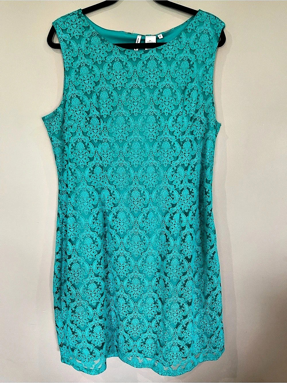 Miss Pinky Paisley Lace Mini Dress in Teal Size XL NWT